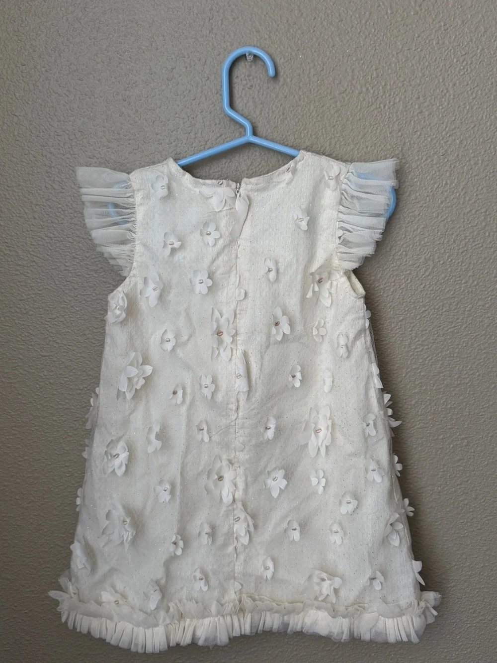Ivory Floral Party Dress for Girls